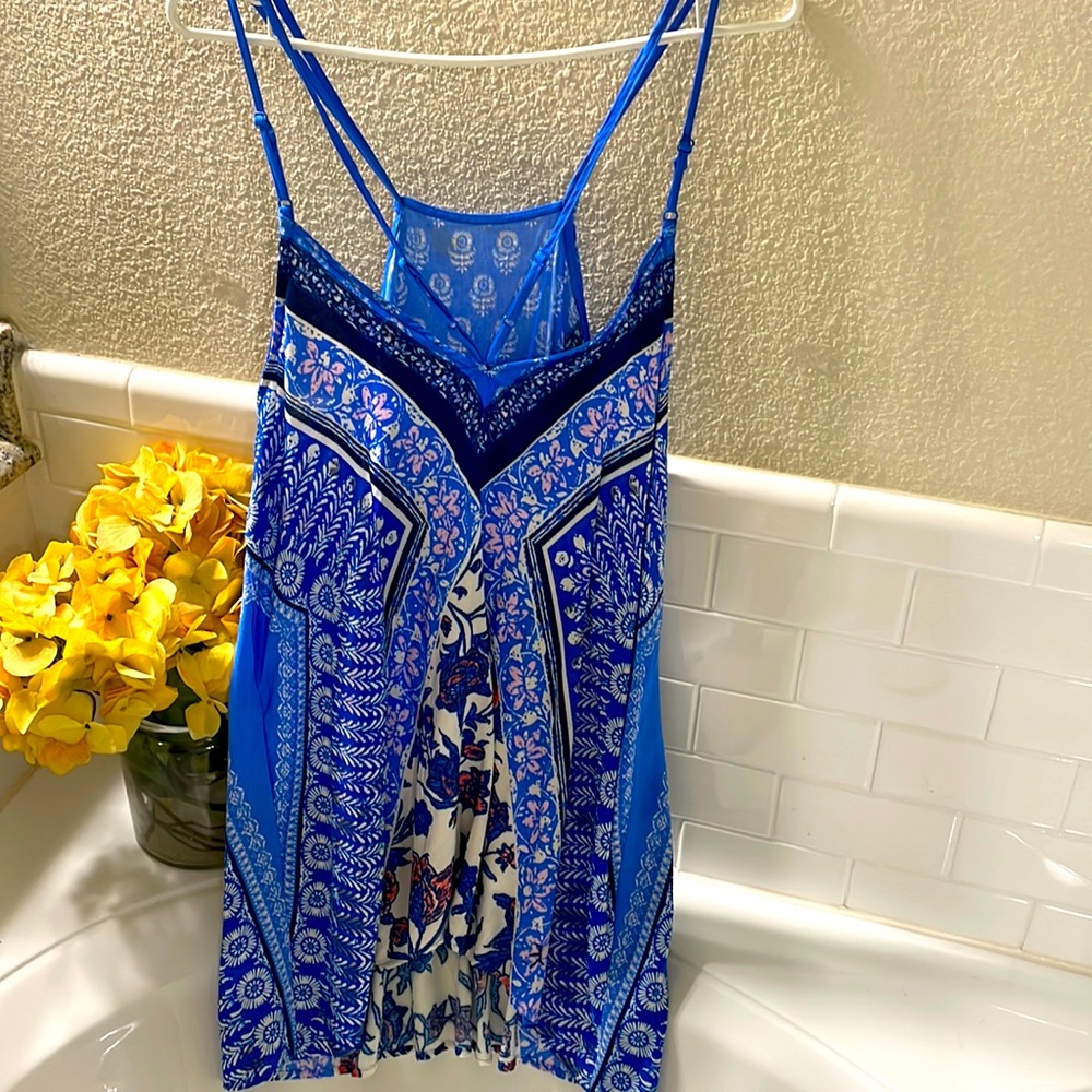 Jealous Tomato Blue medley mini dress/ swim cover up . NEW w/ out tags